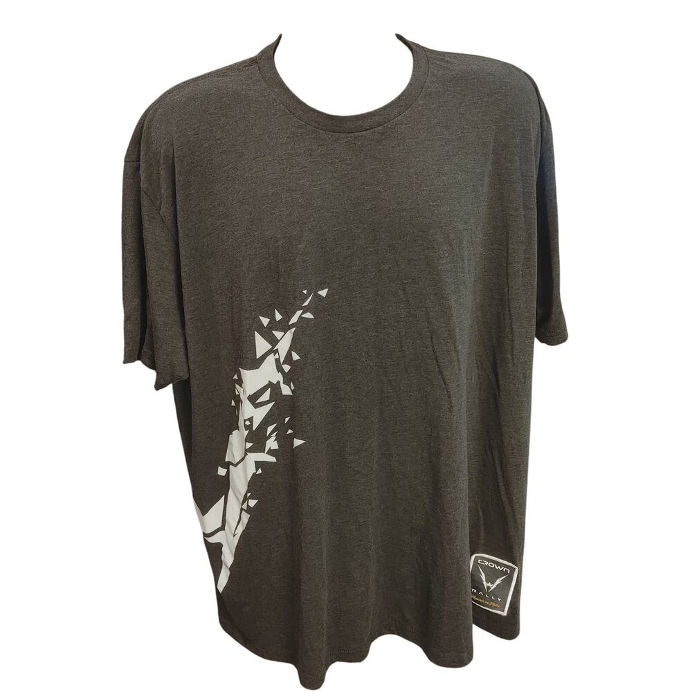 Crown Rally Men's 3XL Gray/White Graphic Tee